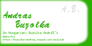 andras buzolka business card